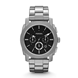  Shop Authentic Fossil Machine Chronograph Black Dial Silver Steel Strap Watch for Men - FS4776 - Luxxuri