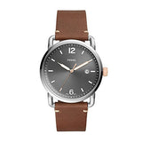  Shop Authentic Fossil Commuter Grey Dial Brown Leather Strap Watch for Men - FS5417 - Luxxuri