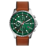  Shop Authentic Fossil Dillinger Luggage Chronograph Green Dial Brown Leather Strap Watch for Men - FS5734 - Luxxuri