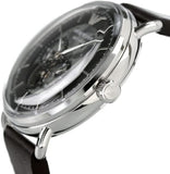  Shop Authentic Emporio Armani Meccanico Skeleton Black Dial Black Leather Strap Watch For Men - AR60026 - Luxxuri