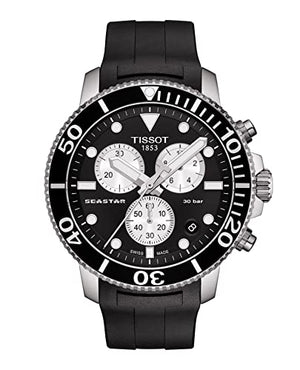  Shop Authentic Tissot Seastar 1000 Chronograph Black Dial Black Rubber Strap Watch For Men - T120.417.17.051.00 - Luxxuri