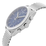  Shop Authentic Tissot PR 100 Chronograph Blue Dial Silver Mesh Bracelet Watch for Men - T101.417.11.041.00 - Luxxuri