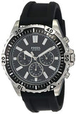  Shop Authentic Fossil Garrett Chronograph Black Dial Black Rubber Strap Watch for Men - FS5624 - Luxxuri