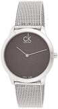  Shop Authentic Calvin Klein Minimalist Black Dial Silver Mesh Bracelet Watch for Men - K3M2112X - Luxxuri