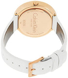  Shop Authentic Calvin Klein Chic White Dial White Leather Strap Watch for Women - K7N236K2 - Luxxuri