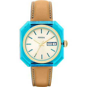  Shop Authentic Fossil Candy White Dial Brown Leather Strap Watch for Men - ES3536 - Luxxuri