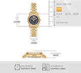  Shop Authentic Michael Kors Lexington Three-Hand Blue Dial Gold Steel Strap Watch for Women - MK4802 - Luxxuri
