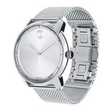  Shop Authentic Movado Bold Silver Dial Silver Mesh Bracelet Watch For Men - 3600260 - Luxxuri
