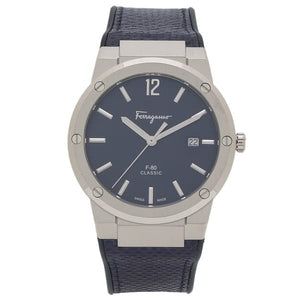  Shop Authentic Salvatore Ferragamo F-80 Classic Blue Dial Blue Leather Strap Watch for Men - SFDT00719 - Luxxuri