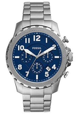  Shop Authentic Fossil Bowman Chronograph Blue Dial Silver Steel Strap Watch for Men - FS5604 - Luxxuri
