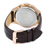  Shop Authentic Tommy Hilfiger Luke Quartz White Dial Brown Leather Strap Watch for Men - 1791118 - Luxxuri