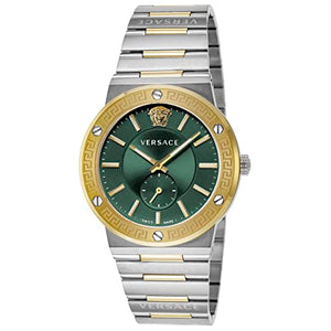  Shop Authentic Versace Greca Green Dial Silver Steel Strap Watch for Men - VEVI00420 - Luxxuri