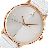  Shop Authentic Calvin Klein Accent White Dial White Leather Strap Watch for Women - K2Y2X6K6 - Luxxuri