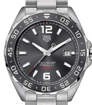  Shop Authentic Tag Heuer Formula 1 Calibre 5 Chronograph Anthracite Dial Silver Steel Strap Watch for Men - WAZ2011.BA0842 - Luxxuri