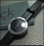  Shop Authentic Calvin Klein Firm Black Dial Black Leather Strap Watch for Women - K3N231C1 - Luxxuri