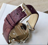  Shop Authentic Swarovski Era Journey Chronograph Silver Dial Purple Leather Strap Watch for Women - 5296835 - Luxxuri