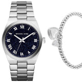  Shop Authentic Michael Kors Channing Midnight Blue Dial Silver Steel Strap Watch for Women - MK6113 - Luxxuri