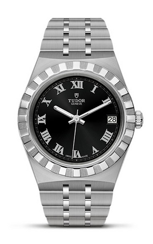  Shop Authentic Tudor Royal Automatic Black Dial Silver Steel Strap Watch for Men - M28600-0003 - Luxxuri