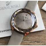  Shop Authentic Swarovski Octea Nova Grey Dial Grey Leather Strap Watch for Women - 5295326 - Luxxuri