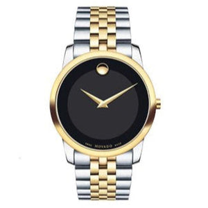  Shop Authentic Movado Museum Classic Black Dial Two Tone Steel Strap Watch For Women - 0606605 - Luxxuri