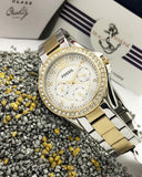 Shop Authentic Fossil Riley White Dial Two Tone Steel Strap Watch for Women - ES3204 - Luxxuri