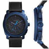  Shop Authentic Fossil Machine Chronograph Black Dial Black Leather Strap Watch for Men - FS5361 - Luxxuri