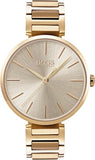  Shop Authentic Hugo Boss Allusion Gold Dial Gold Steel Strap Watch for Women - 1502415 - Luxxuri