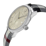  Shop Authentic Burberry The Classic Horseferry Silver Dial Black Leather Strap Watch for Men - BU10002 - Luxxuri