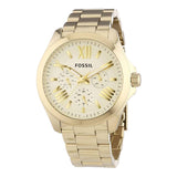  Shop Authentic Fossil Cecile Multifunction Champagne Dial Gold Steel Strap Watch for Women - AM4510 - Luxxuri