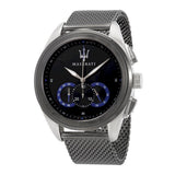  Shop Authentic Maserati Traguardo Chronograph Black Dial Mesh Bracelet Watch For Men - R8873612006 - Luxxuri