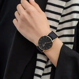  Shop Authentic Daniel Wellington Classic Cornwall Black Dial Black NATO Strap Watch For Women - DW00100150 - Luxxuri
