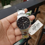  Shop Authentic Fossil Neutra Chronograph Black Dial Silver Steel Strap Watch for Men - FS5384 - Luxxuri