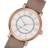  Shop Authentic Marc Jacobs Roxy White Dial Cement Brown Leather Strap Watch for Women - MJ1533 - Luxxuri