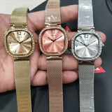  Shop Authentic Guess Tapestry Diamonds Rose Gold Dial Rose Gold Mesh Bracelet Watch for Women - GW0354L3 - Luxxuri