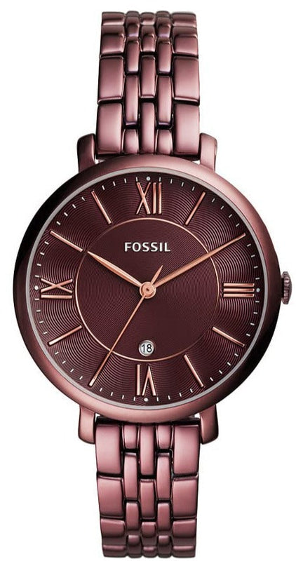  Shop Authentic Fossil Jacqueline Brown Dial Brown Steel Strap Watch for Women - ES4100 - Luxxuri