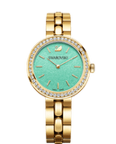  Shop Authentic Swarovski Daytime Crystals Turquoise Dial Gold Steel Strap Watch for Women - 5182212 - Luxxuri