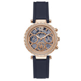  Shop Authentic Guess Solistice Diamonds Roe Gold Dial Black Rubber Strap Watch for Women - GW0484L2 - Luxxuri