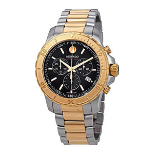 Shop Authentic Movado Series 800 Chronograph Black Dial Two Tone Steel Strap Watch For Men - 2600138 - Luxxuri