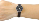  Shop Authentic Daniel Wellington Classic Petite York Black Dial Brown Leather Strap Watch For Women - DW00100238 - Luxxuri