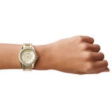  Shop Authentic Fossil Riley Gold Dial Gold Steel Strap Watch for Women - ES3203 - Luxxuri