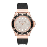  Shop Authentic Michael Kors Everest Analog Rose Gold Dial Black Silicone Strap Watch For Women - MK7358 - Luxxuri