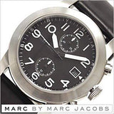  Shop Authentic Marc Jacobs Larry Chronograph Black Dial Black Leather Strap Watch for Men - MBM5033 - Luxxuri