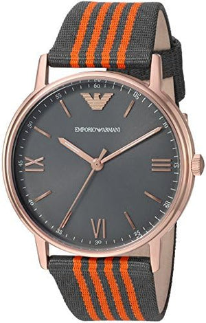  Shop Authentic Emporio Armani Kappa Quartz Grey Dial Two Tone Nylon Strap Watch For Men - AR11014 - Luxxuri