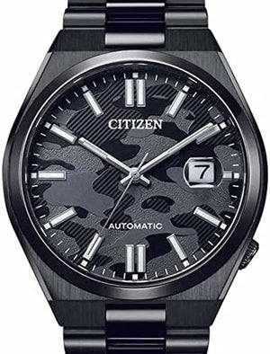  Shop Authentic Citizen Tsuyosa Automatic Camouflage Black Dial Black Steel Strap Watch For Men - NJ0155-87E - Luxxuri