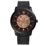  Shop Authentic Fossil Neutra Automatic Skeleton Black Dial Black Steel Strap Watch for Men - ME3183 - Luxxuri
