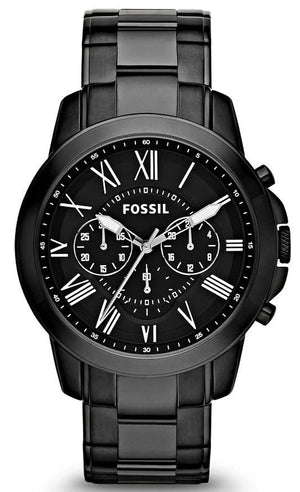  Shop Authentic Fossil Grant Chronograph Black Dial Black Steel Strap Watch for Men - FS4832 - Luxxuri