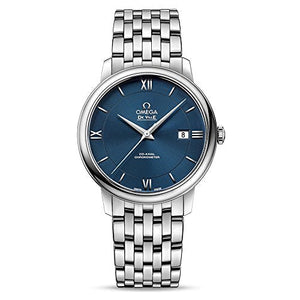  Shop Authentic Omega De Ville Prestige Co-Axial Orbis Blue Dial Silver Steel Strap Watch for Men - 424.10.40.20.03.001 - Luxxuri