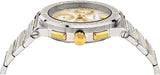  Shop Authentic Versace Greca Chronograph White Dial Two Tone Steel Strap Watch For Men - VEZ900321 - Luxxuri