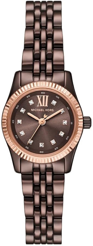  Shop Authentic Michael Kors Lexington Three-Hand Brown Dial Brown Steel Strap Watch for Women - MK4844 - Luxxuri