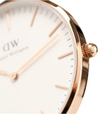  Shop Authentic Daniel Wellington Classic Dover White Dial White Nylon Strap Watch For Women - DW00100309 - Luxxuri